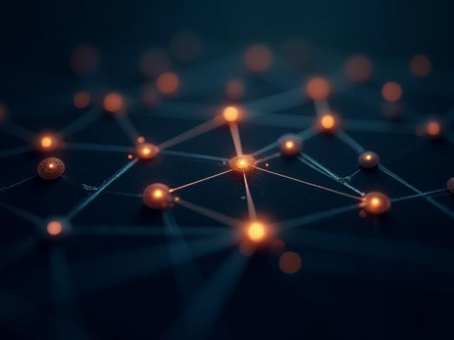 Visualization of complex network nodes connecting historical figures